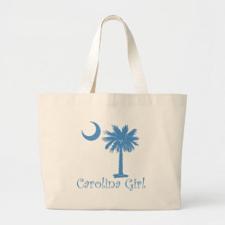 Bolsa Tote Grande Luz - Palmetto azul da menina de Carolina