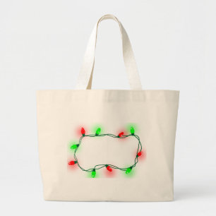 Bolsa Tote Grande Luzes de Natal