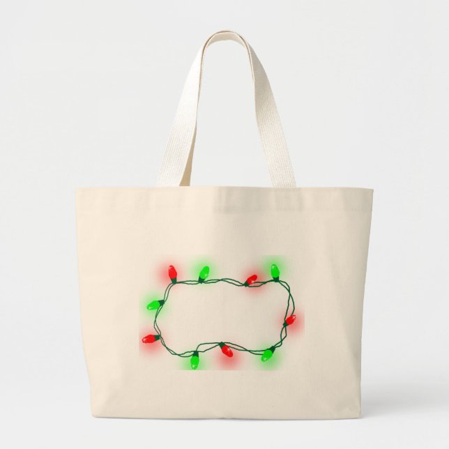 Bolsa Tote Grande Luzes de Natal (Frente)