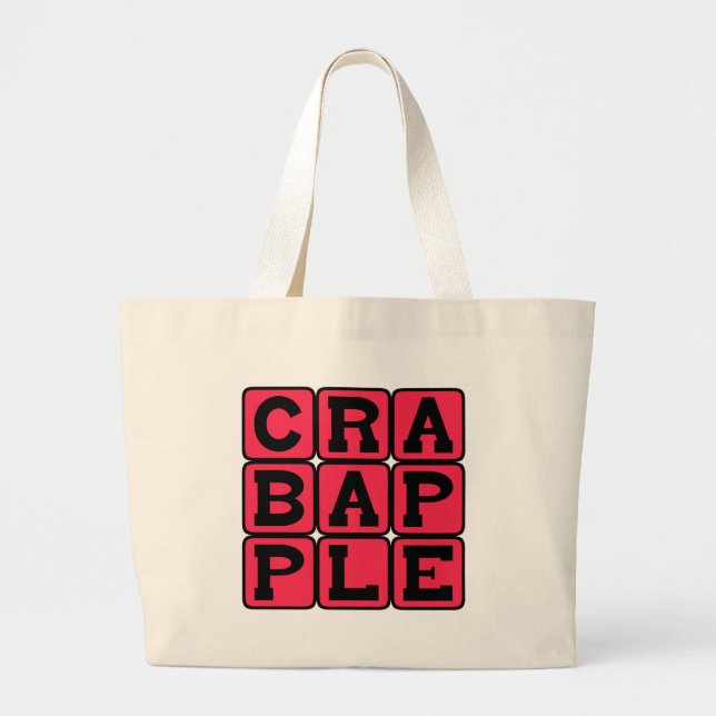 Bolsa Tote Grande Maçã silvestre, Fruta (Frente)