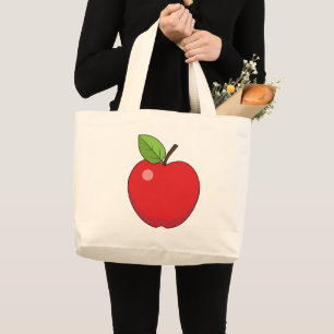 Bolsa Tote Grande Maçã Vermelha
