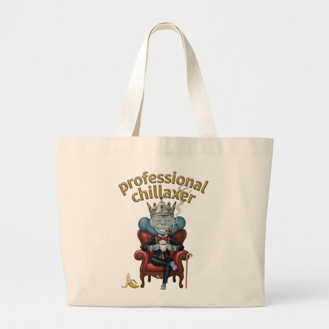 Bolsa Tote Grande Macaco Chillaxer profissional estético (Frente)