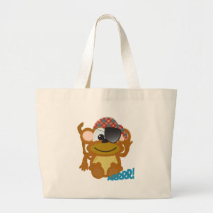 Bolsa Tote Grande Macaco pirata Goofkins fofo