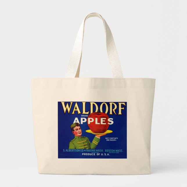 Bolsa Tote Grande Maçãs de Waldorf (Frente)