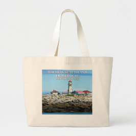 Bolsa Tote Grande Machias Seal Island Lighthouse Jumbo Tote Bag