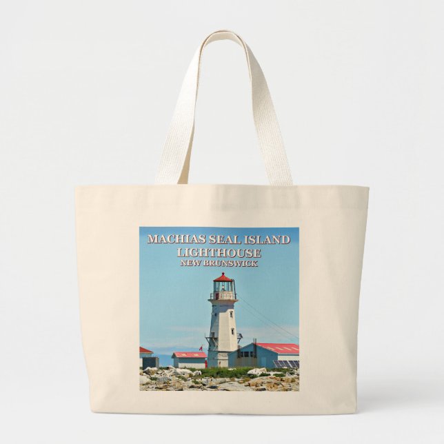 Bolsa Tote Grande Machias Seal Island Lighthouse Jumbo Tote Bag (Frente)