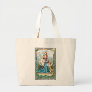Bolsa Tote Grande Madonna com a criança Cristo
