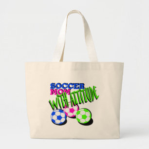 Bolsa Tote Grande Mãe de futebol com atitude