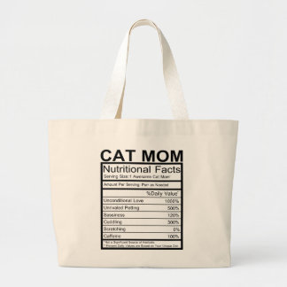 Bolsa Tote Grande Mãe de Gatinho Fofo Gata Preta Louca por Gatos
