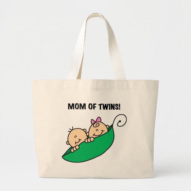 Bolsa Tote Grande Mãe de Gêmeos em Camisetas e presentes (Frente)