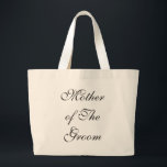 Bolsa Tote Grande Mãe do Groom<br><div class="desc">Esta bolsa de tote de vintage fofa é a melhor ideia de presente para a mãe do noivo nos casamentos. Esta bolsa de tote é perfeita para a tua mãe no teu grande dia de vida. É perfeito para ela manter tudo o casamento em um único lugar.</div>