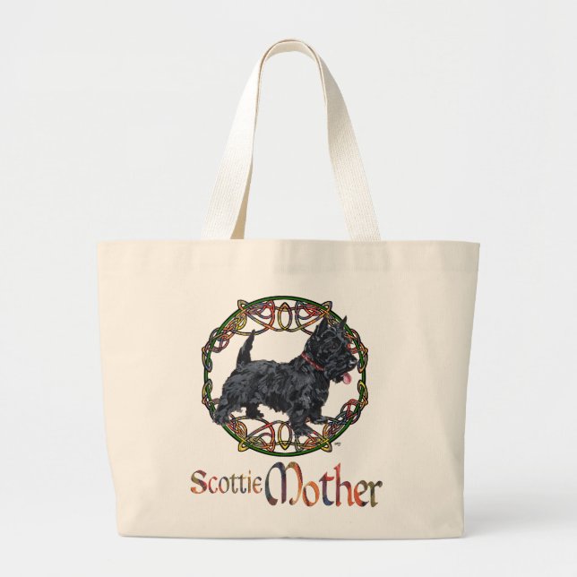 Bolsa Tote Grande Mãe do Terrier Celta Escocês (Frente)