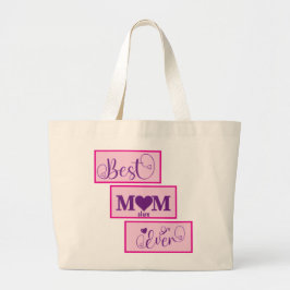 Bolsa Tote Grande MÃE MELHOR Personalizada, JÁ COM 15 Script Grande