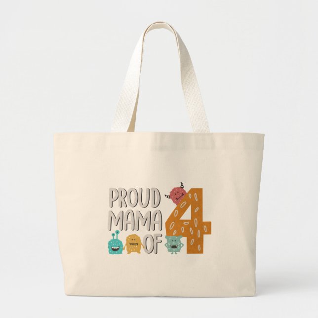 Bolsa Tote Grande Mãe Orgulhosa das Quatro (Frente)