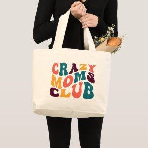 Bolsa Tote Grande Mães Loucas, Souvenir Retro Style Groovy