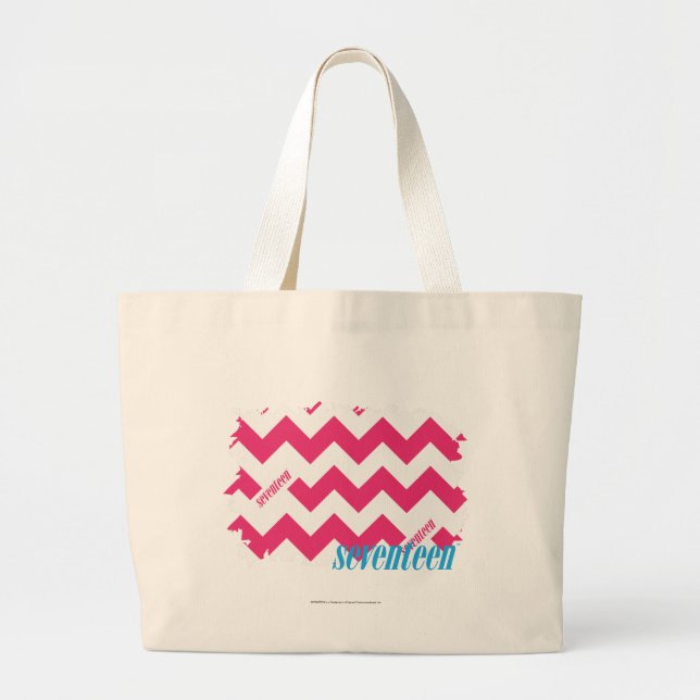 Bolsa Tote Grande Magenta 4 do ziguezague (Frente)