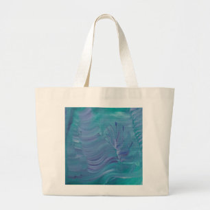 Bolsa Tote Grande Magia Subaquática Arte Abstrata Colorida Única