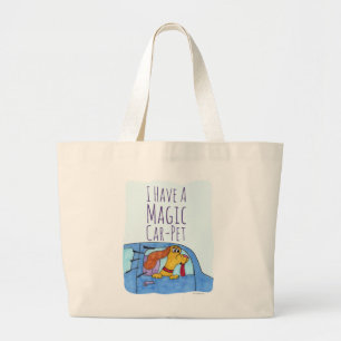 Bolsa Tote Grande Magic Car Pet Funny Cartoon Motto Diversão
