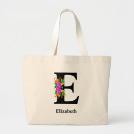 Bolsa Tote Grande Magical Bold Floral Editable Monogrammed