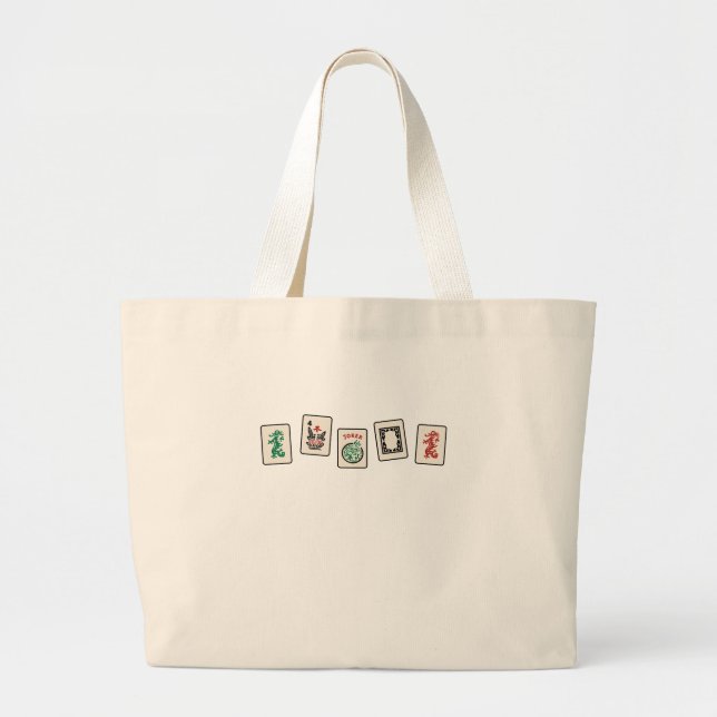 Bolsa Tote Grande Mah Jong Gift, Mah Jongg Tote Bag (Frente)