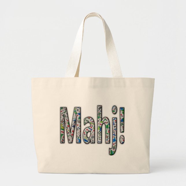 Bolsa Tote Grande Mahjong Large Tote Bag - Mahj! (Frente)