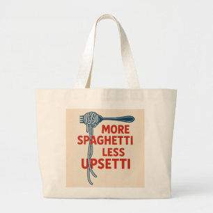 Bolsa Tote Grande Mais Espaguete Menos Upsetti