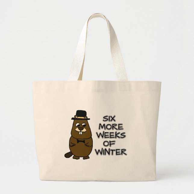 Bolsa Tote Grande Mais seis semanas de inverno (Frente)