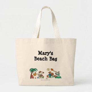 Bolsa Tote Grande Maisy e amigos na praia