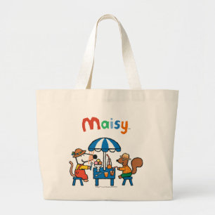 Bolsa Tote Grande Maisy e Cyril Snacktime na praia
