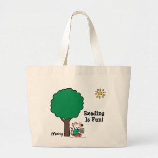 Bolsa Tote Grande Maisy lê seu livro da biblioteca fora