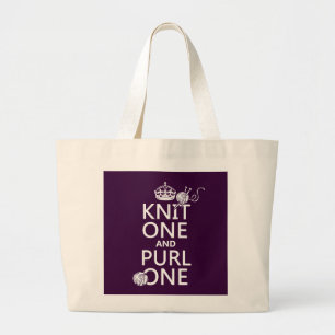 Bolsa Tote Grande Malha uma e Purl um
