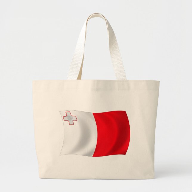 Bolsa Tote Grande Malta Flag Tote Bag (Frente)