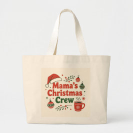 Bolsa Tote Grande Mama Christmas crew