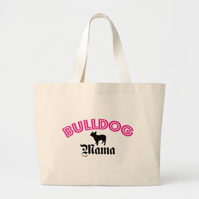 Bolsa Tote Grande Mama do buldogue francês (Frente)