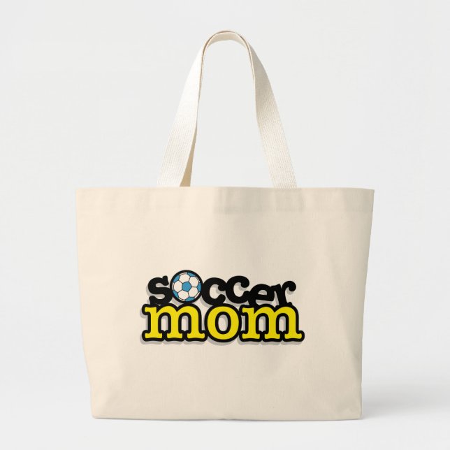 Bolsa Tote Grande Mamã do futebol (Frente)