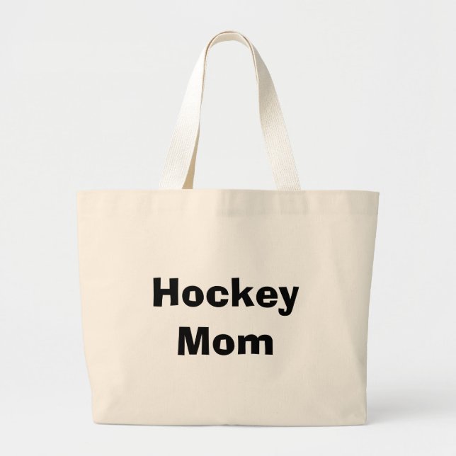 Bolsa Tote Grande Mamã do hóquei (Frente)