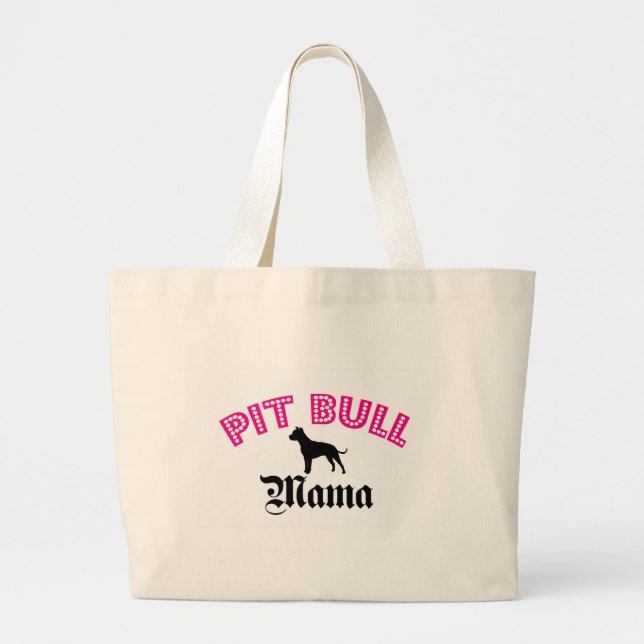 Bolsa Tote Grande Mama do pitbull (Frente)