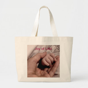 Bolsa Tote Grande Mamã e bebê novos - alegria da vida