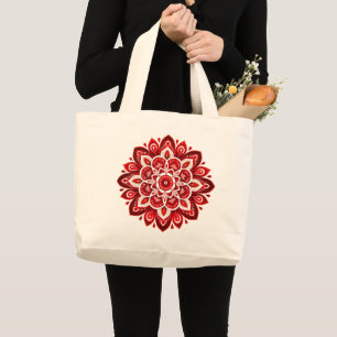 Bolsa Tote Grande Mandala / Design de Flor
