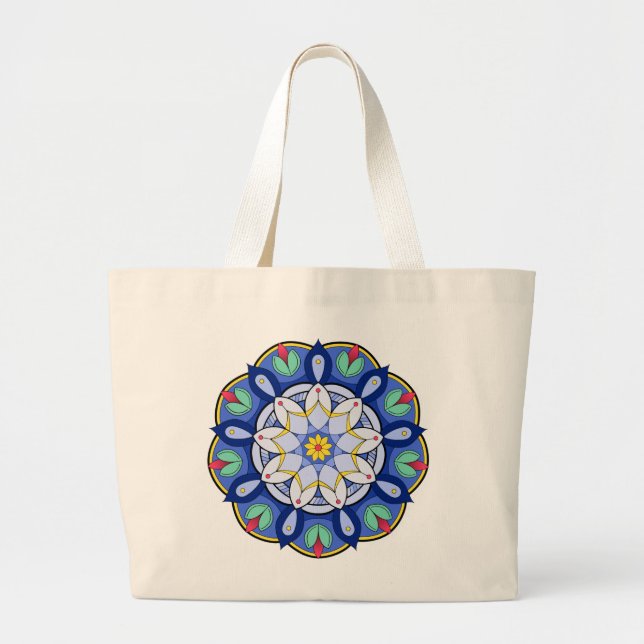 Bolsa Tote Grande Mandala Padrão 01 (Frente)