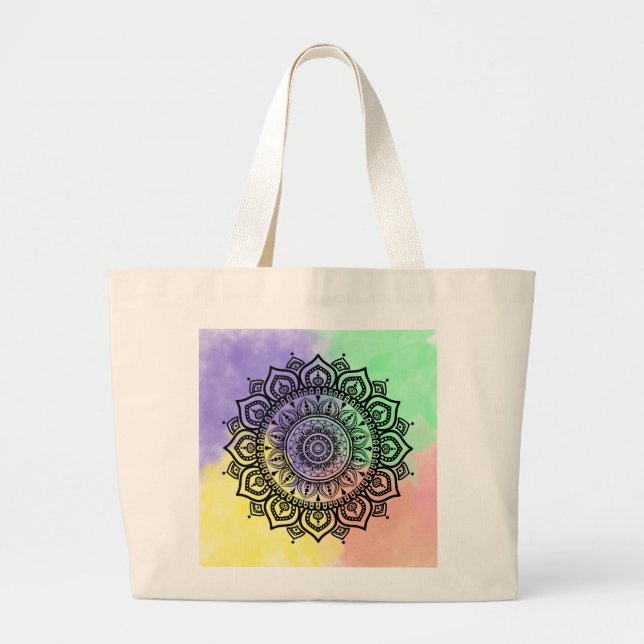 Bolsa Tote Grande Mandala Tote Bag (Frente)