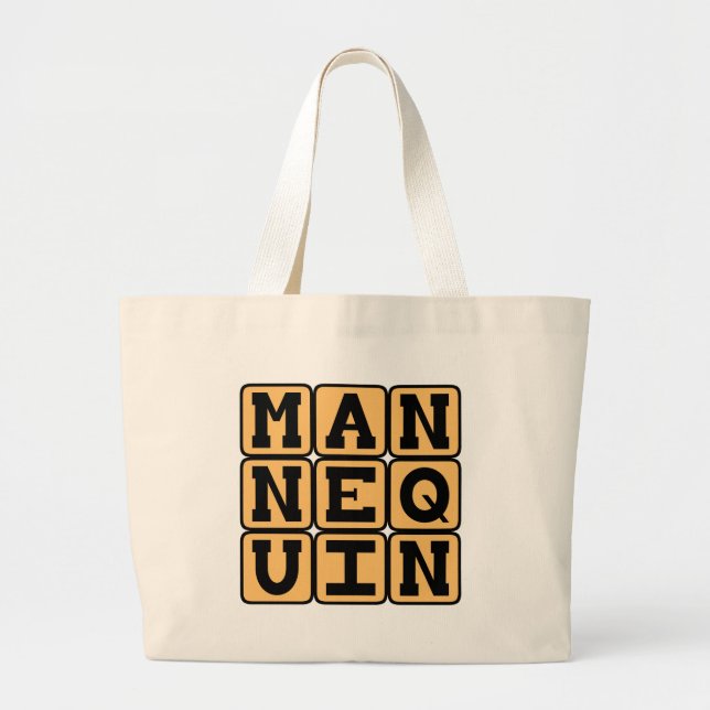 Bolsa Tote Grande Manequim, Boneco de Moda (Frente)