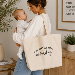 Bolsa Tote Grande Manic Momday Dia de as mães Moderno da Mãe Ocu