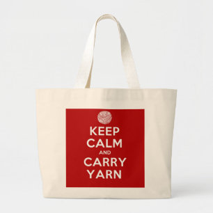 Bolsa Tote Grande Mantenha fio calmo e do carregar