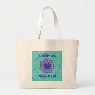 Bolsa Tote Grande Mantenha Simples: A Arte Real De Padrão De Clareza