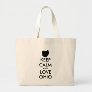 Bolsa Tote Grande MANTER CALM e AMOR personalizáveis