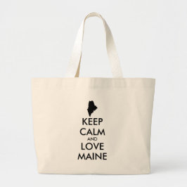 Bolsa Tote Grande MANTER CALMO e AMOR personalizáveis