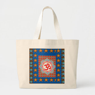 Bolsa Tote Grande Mantra elegante de OmMANTRA: Meditação da ioga que