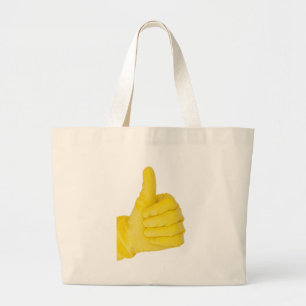 Bolsa Tote Grande Mão na luva de látex amarela