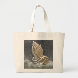 BOLSA TOTE GRANDE MÃOS DE ORAÇÃO
